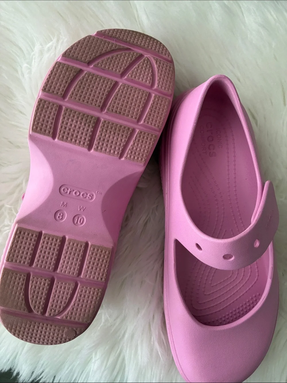 CROCS Mary Jane Platforms bubble gum Pink